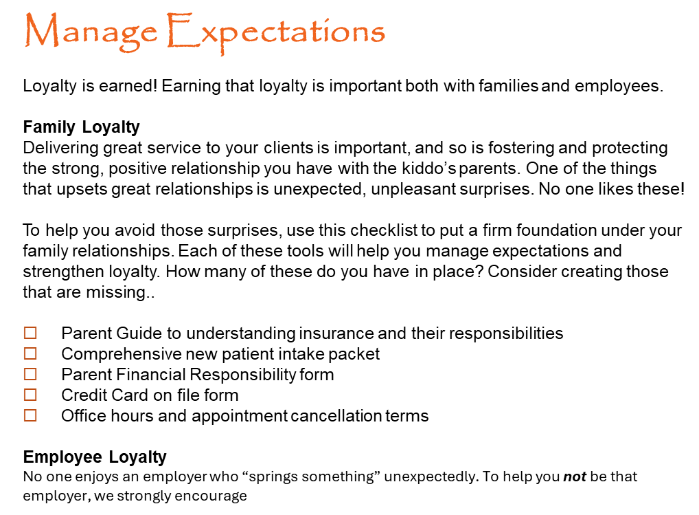 Manage Expectations